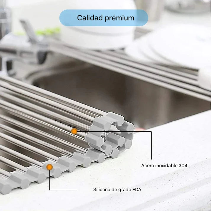 DryFlex™ - Escurridor Enrollable para Cocina