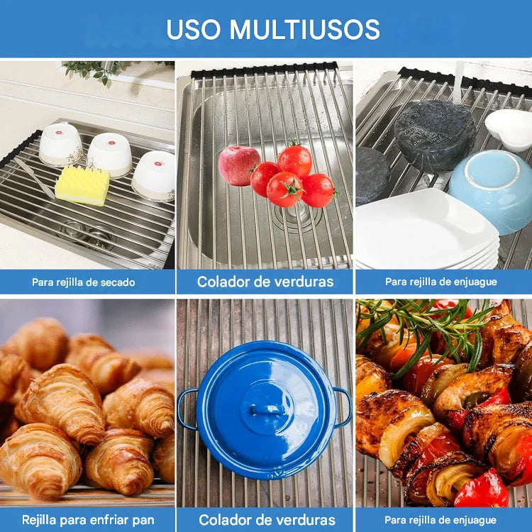 DryFlex™ - Escurridor Enrollable para Cocina