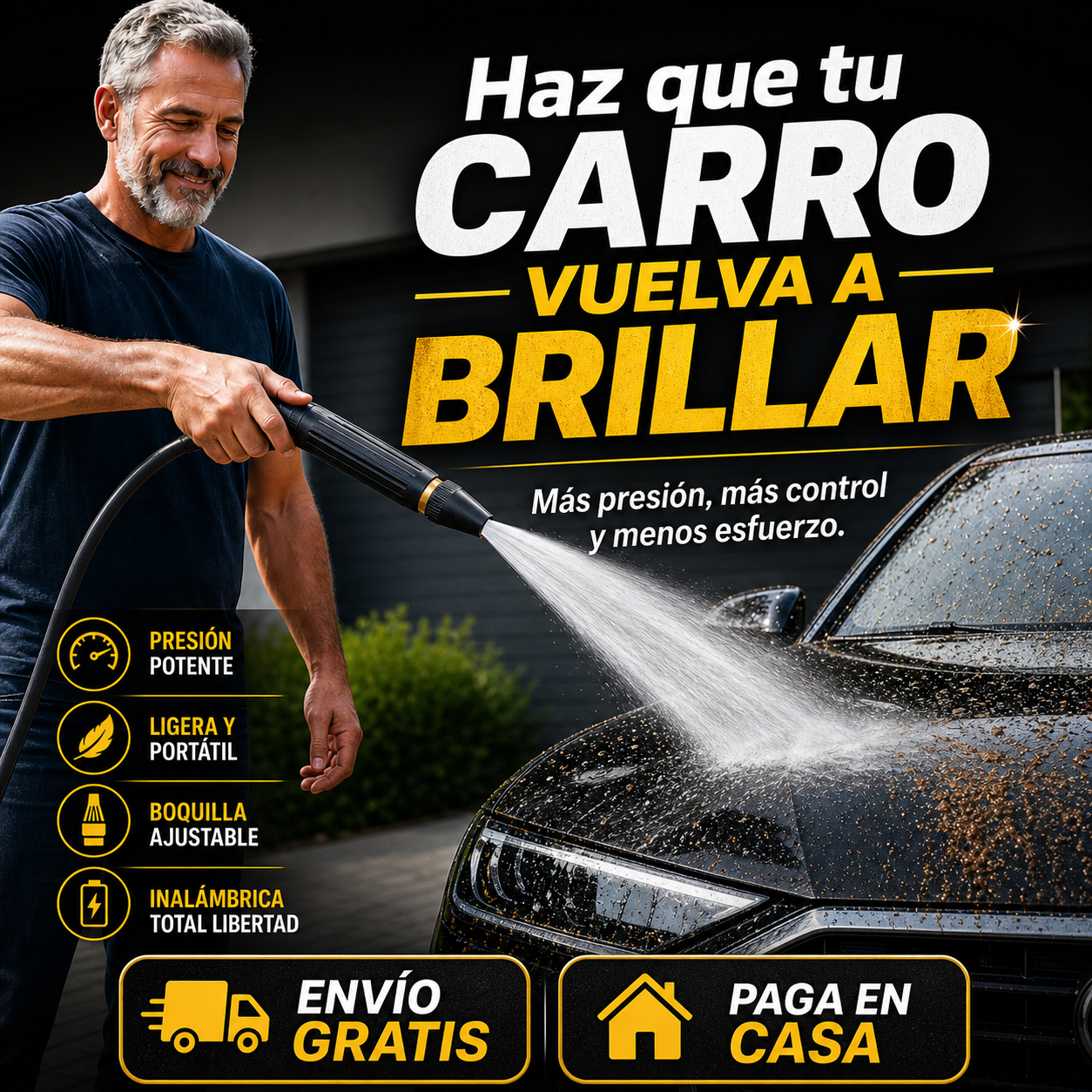 HydroJet® - Boquilla Hidrolavadora Portátil Inalámbrica