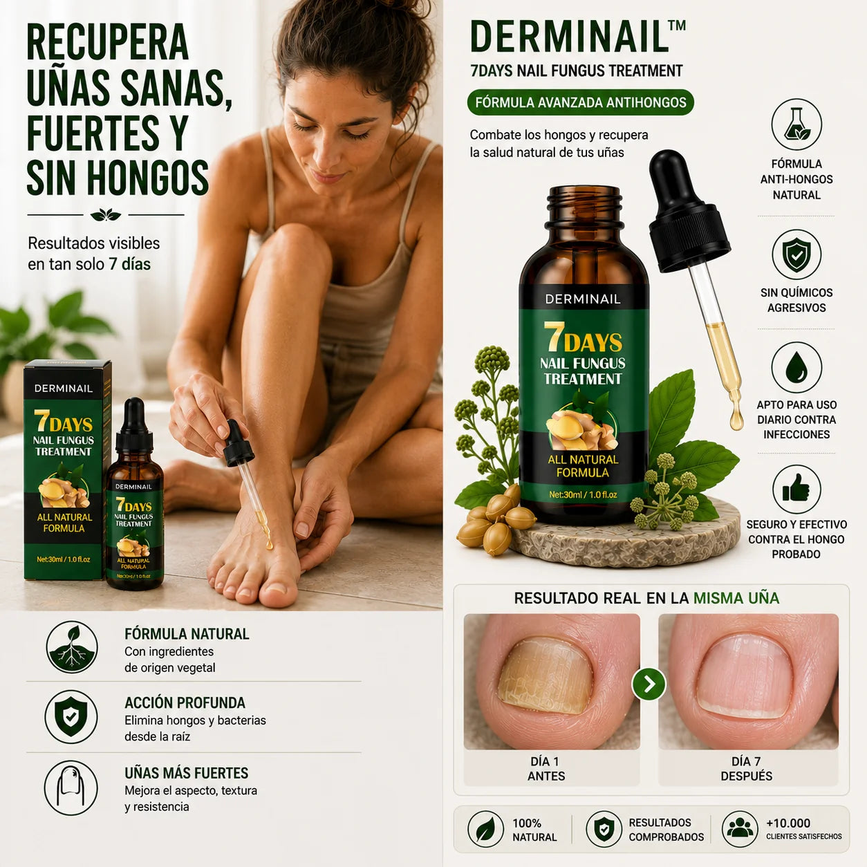 Derminail - TRATAMIENTO ANTI HONGOS 7 DÍAS 100% NATURAL