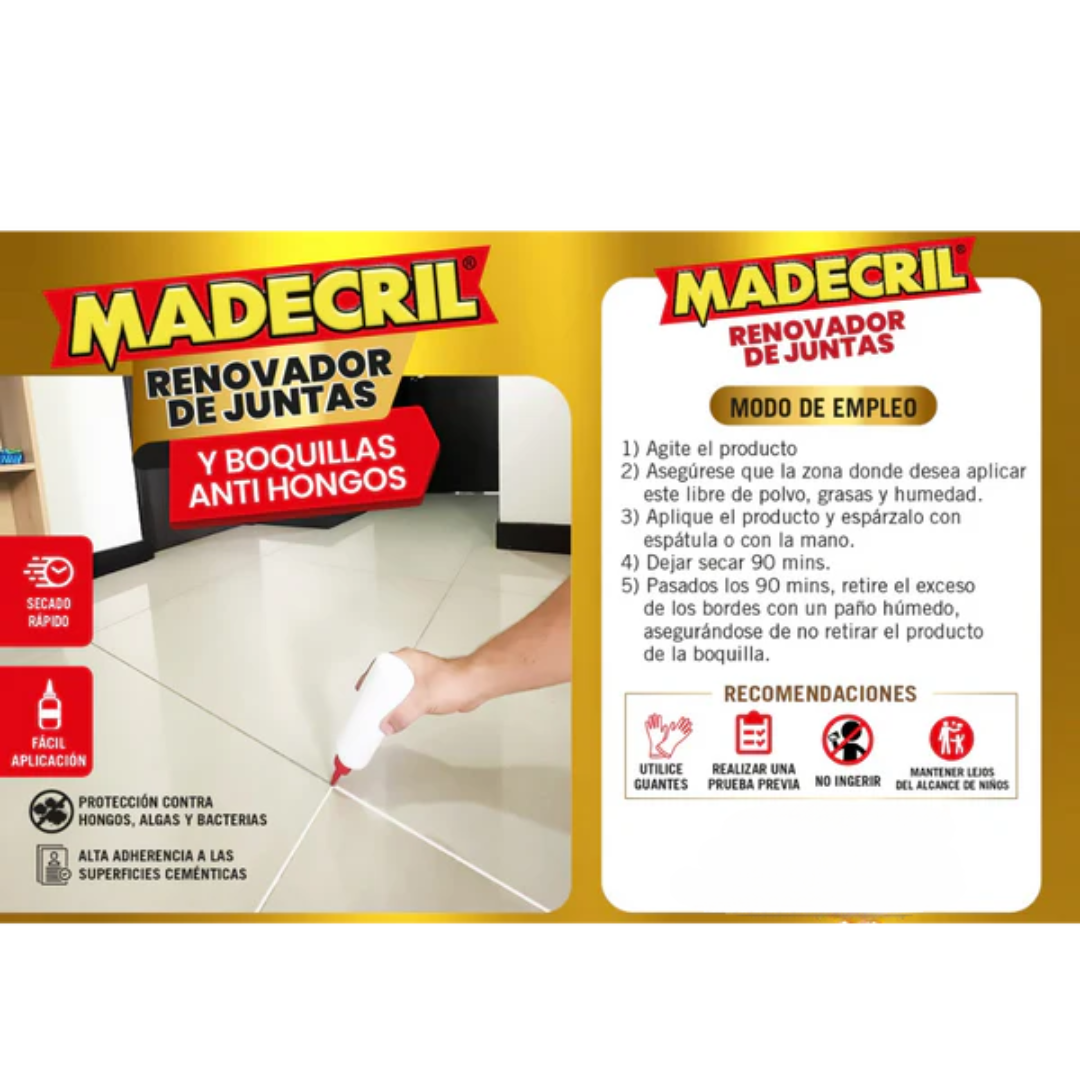 Madecril® - Renovador de Juntas Limpias y Relucientes