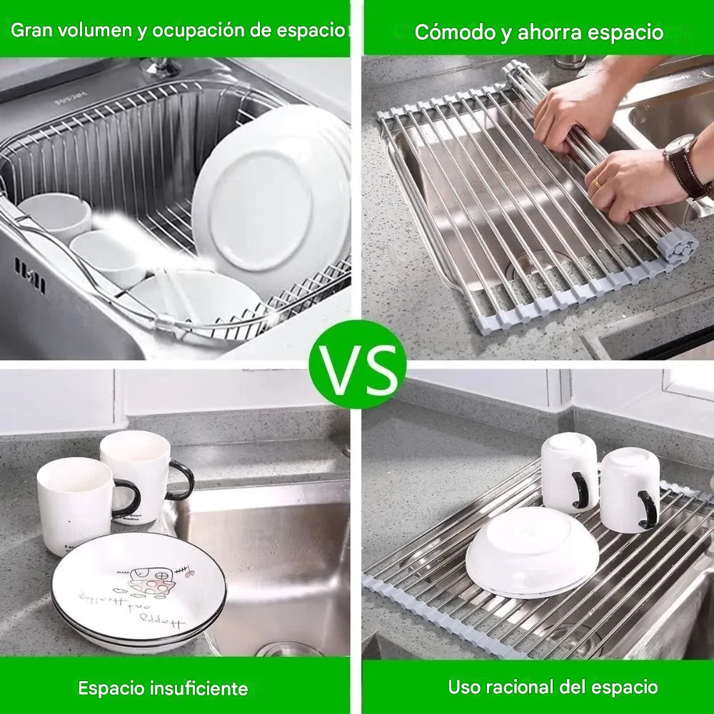 DryFlex™ - Escurridor Enrollable para Cocina