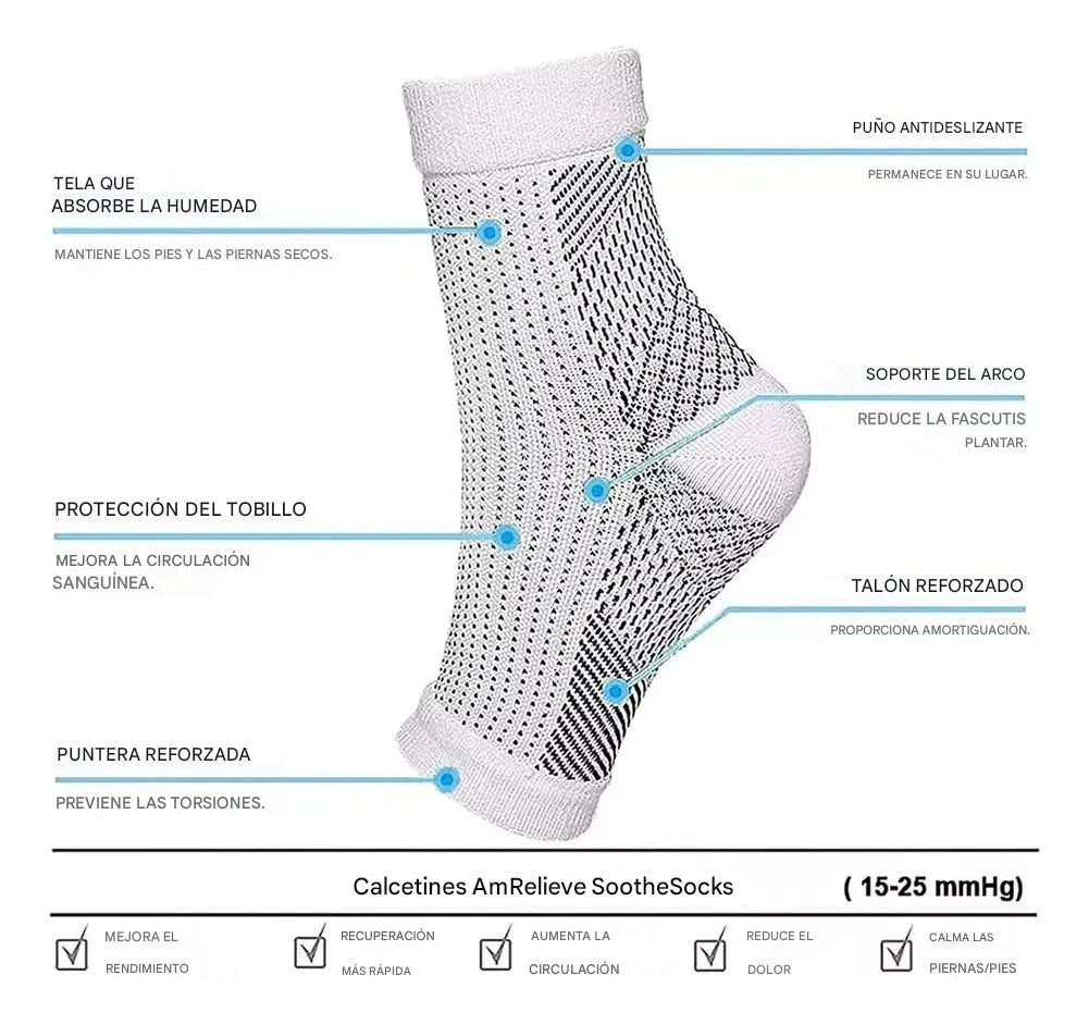 Calcetines de Neurocompresión para Soporte Plantar