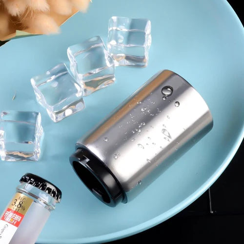 Abridor de Botellas Magnético Automático de Acero Inoxidable