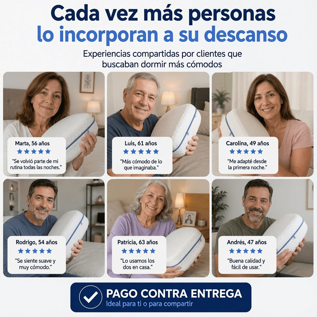 ErgoFlex Almohada Ortopédica — Duerme Sin Dolor de Cadera, Lumbar y Ciática