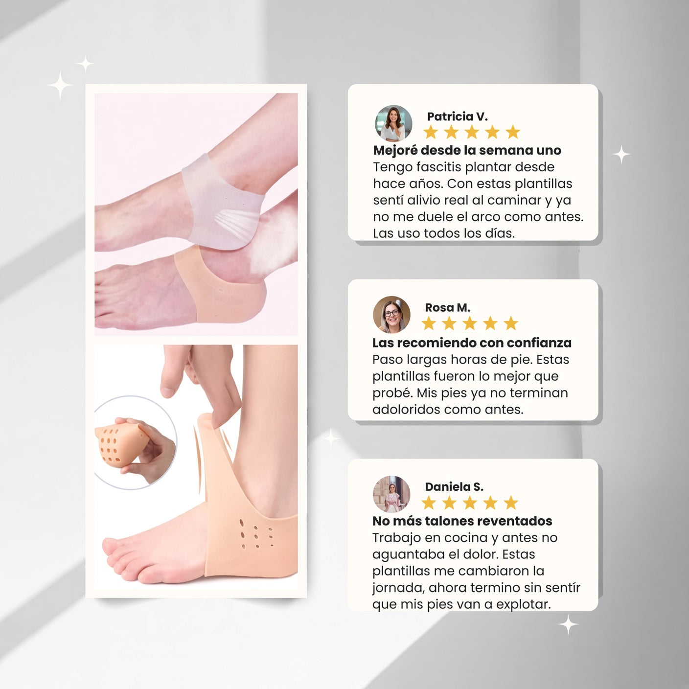 Plantillas Talón | Alivia el dolor, protege tus pies y camina con total comodidad