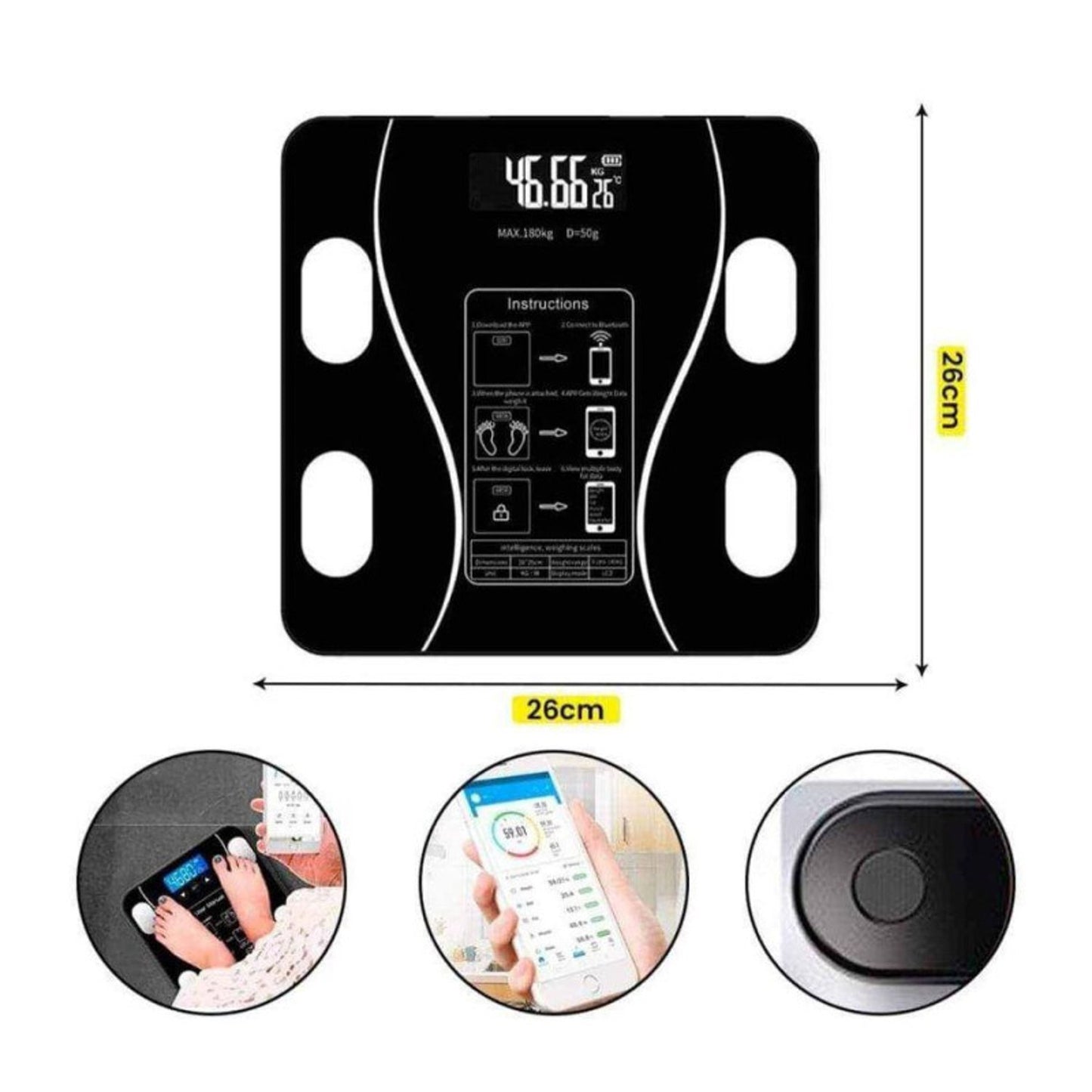 HealthSync® - Balanza con Bluetooth