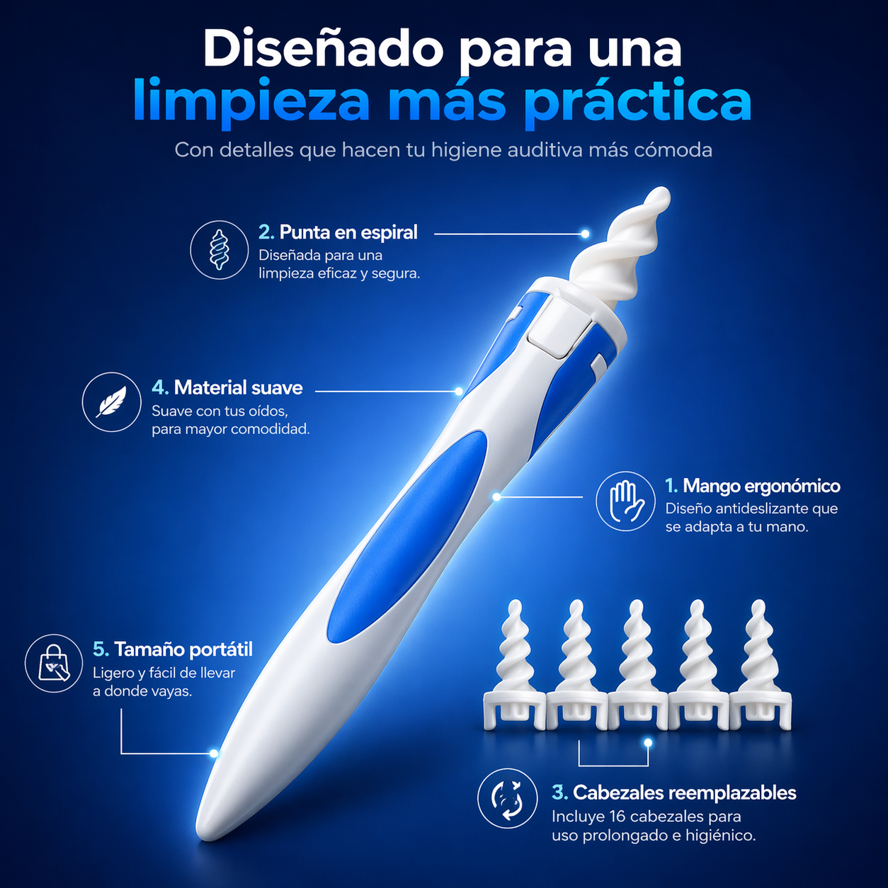 Spiraclean® - Kit Limpiador De Oidos Espiral