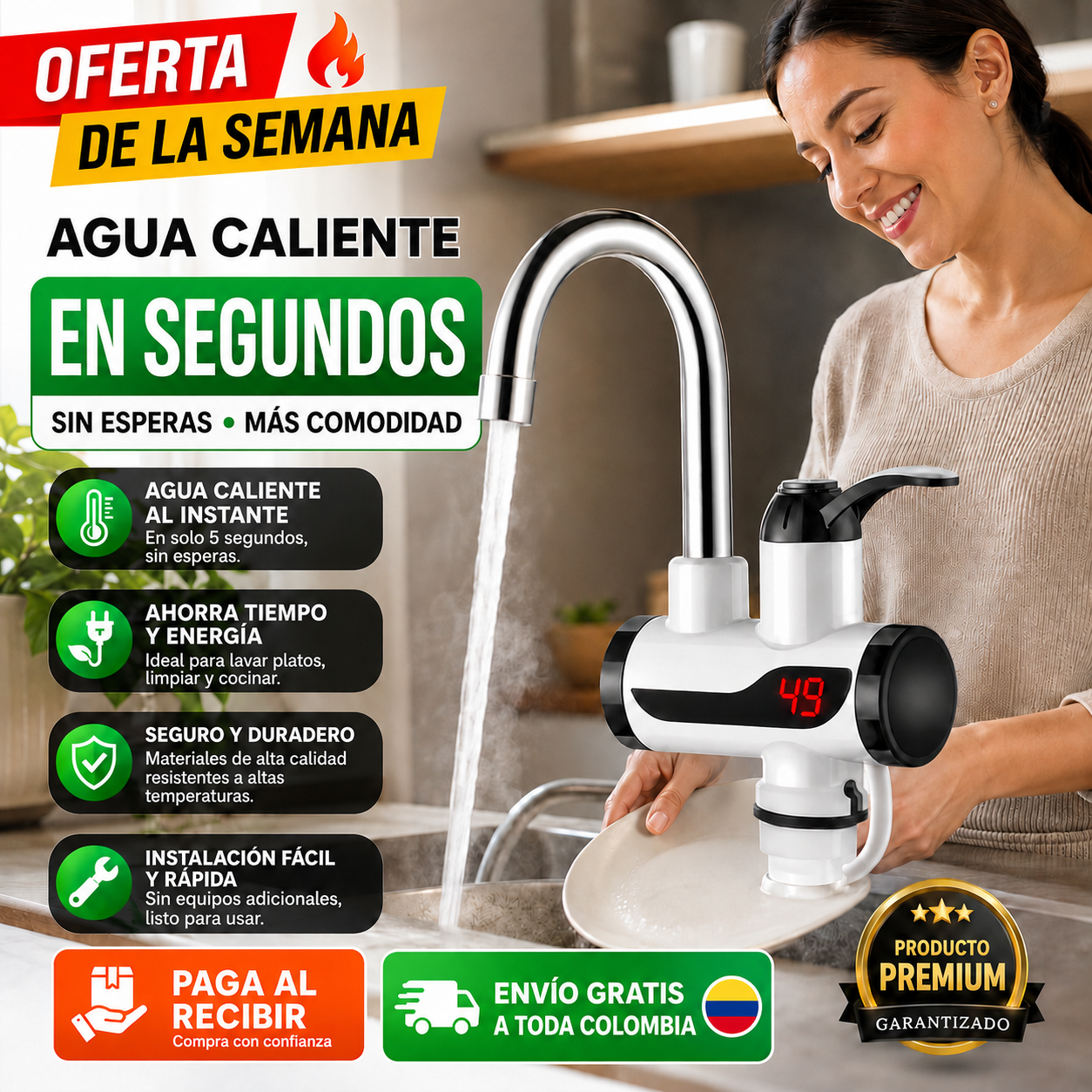 AquaHeat® — Agua caliente en 5 segundos
