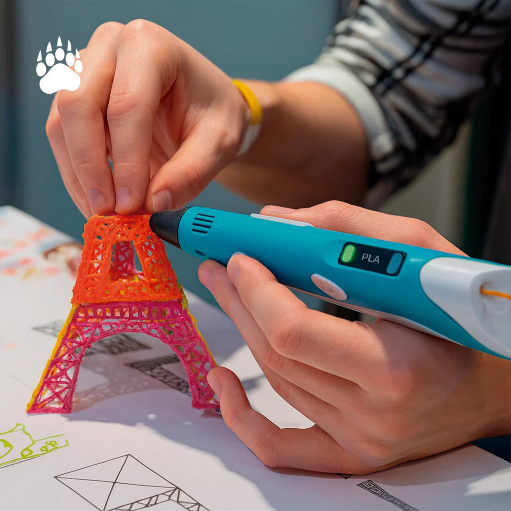 Lapiz de Impresión 3D Bigan™ + Filamentos y Plantilla Imprimible de Regalo