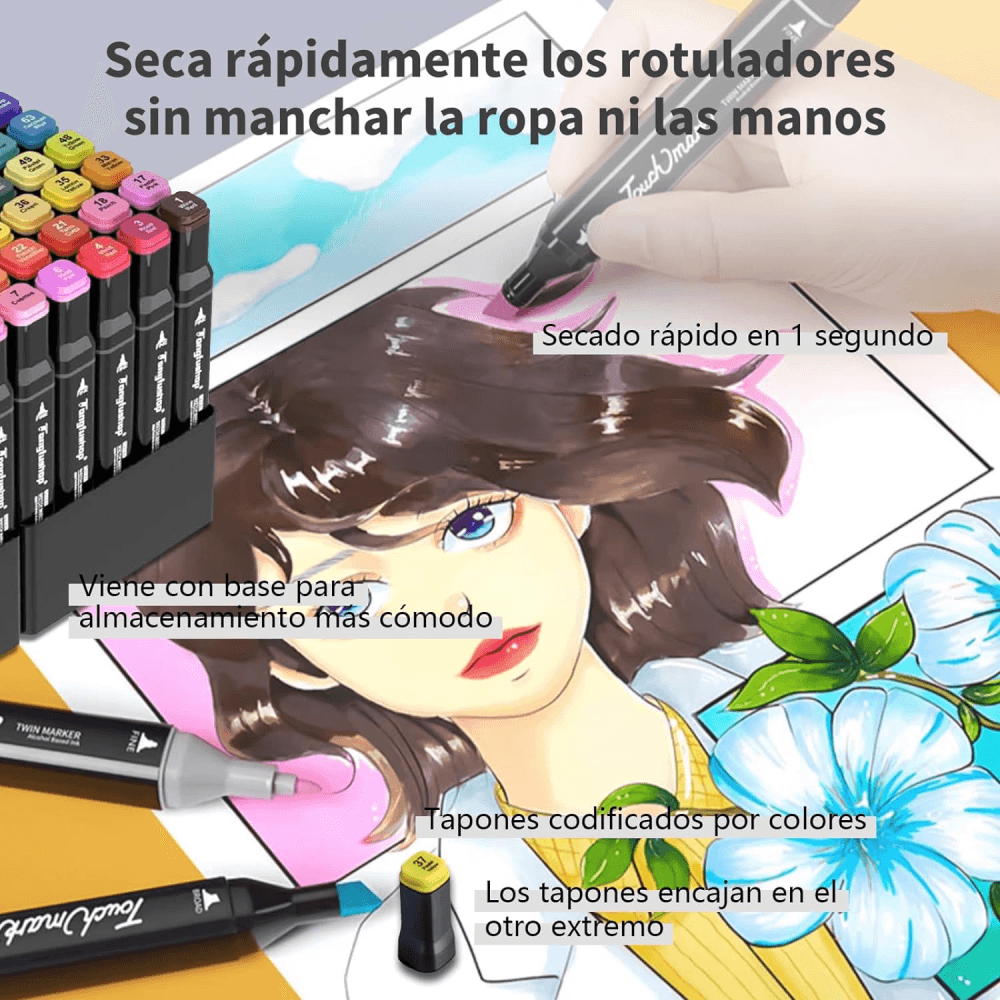 Marcadores Touch - Doble Punta Maletin