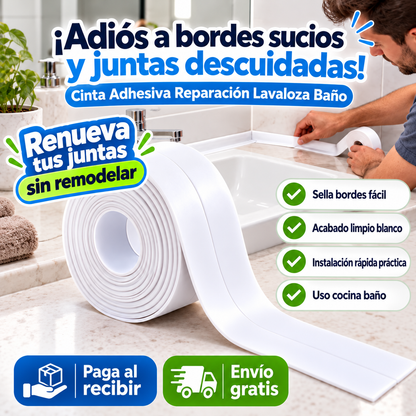 Cinta Adhesiva Reparación Lavaloza Baño