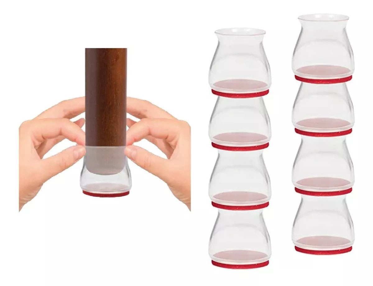 Protectores de Patas para Sillas de Silicona – Juego x8 Antideslizantes y Antirayones