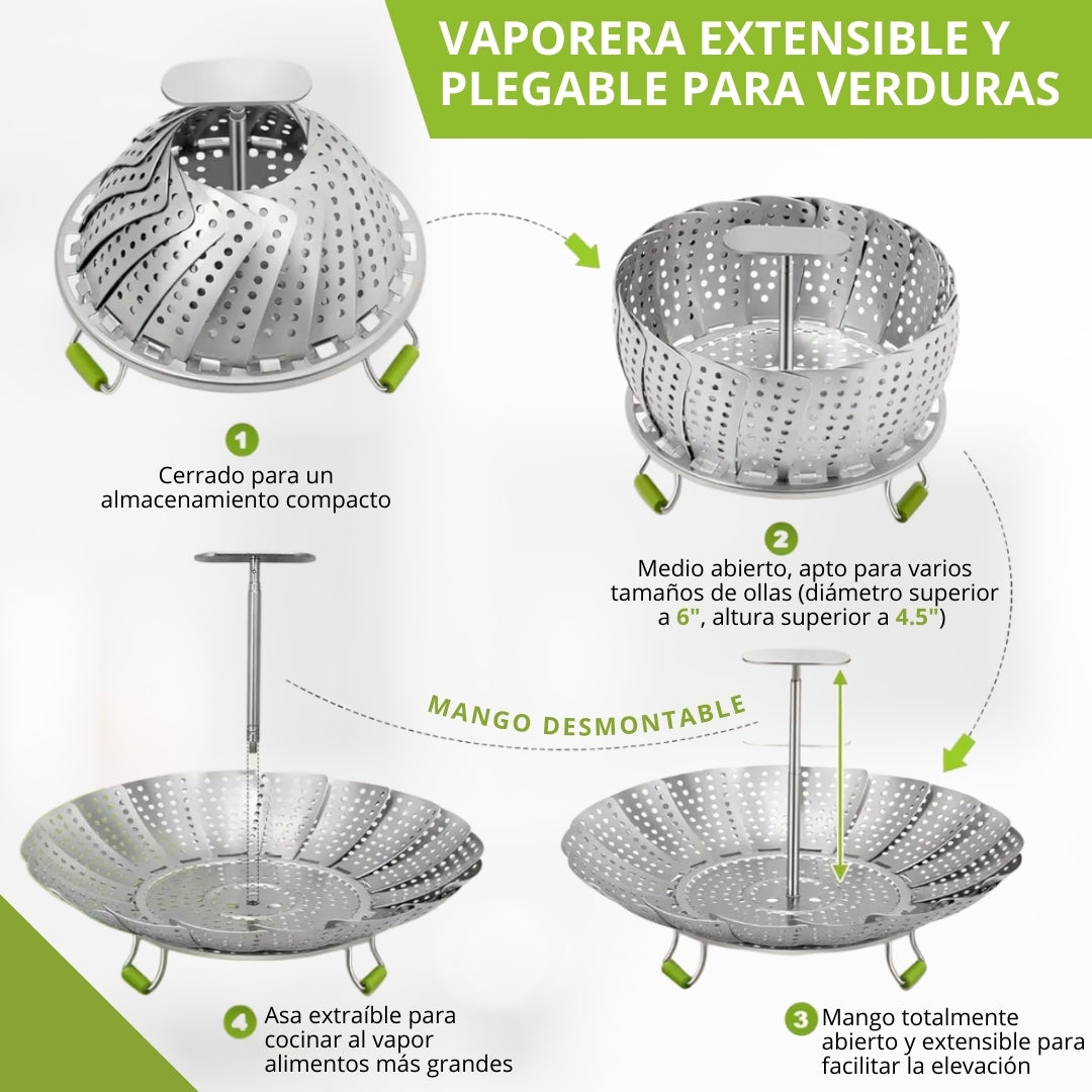 Vapora® - Cesta Vapor Expandible De Acero