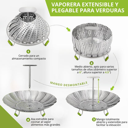 Vapora® - Cesta Vapor Expandible De Acero