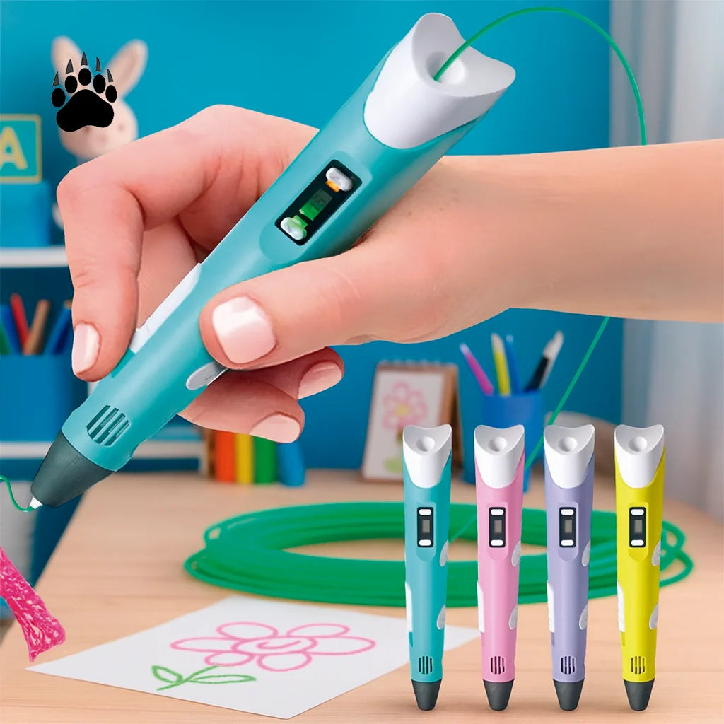Lapiz de Impresión 3D Bigan™ + Filamentos y Plantilla Imprimible de Regalo