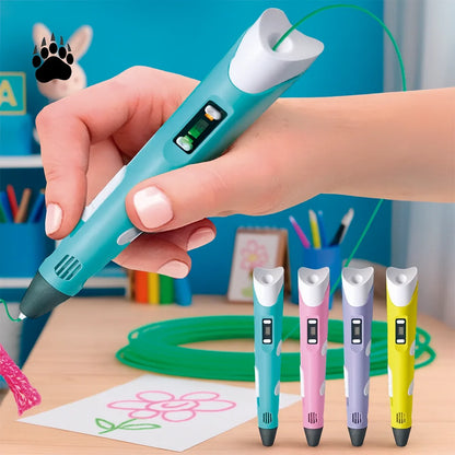 Lapiz de Impresión 3D Bigan™ + Filamentos y Plantilla Imprimible de Regalo