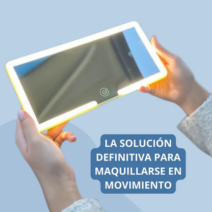 Espejo Recargable de Maquillaje con Luz LED para Carro