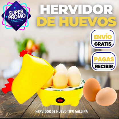 HERVIDOR DE HUEVOS TIPO GALLINA✅