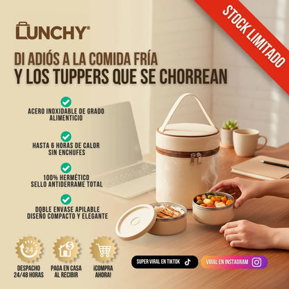 LONCHERA TÉRMICA + 3 ENVASES | LUNCHY™