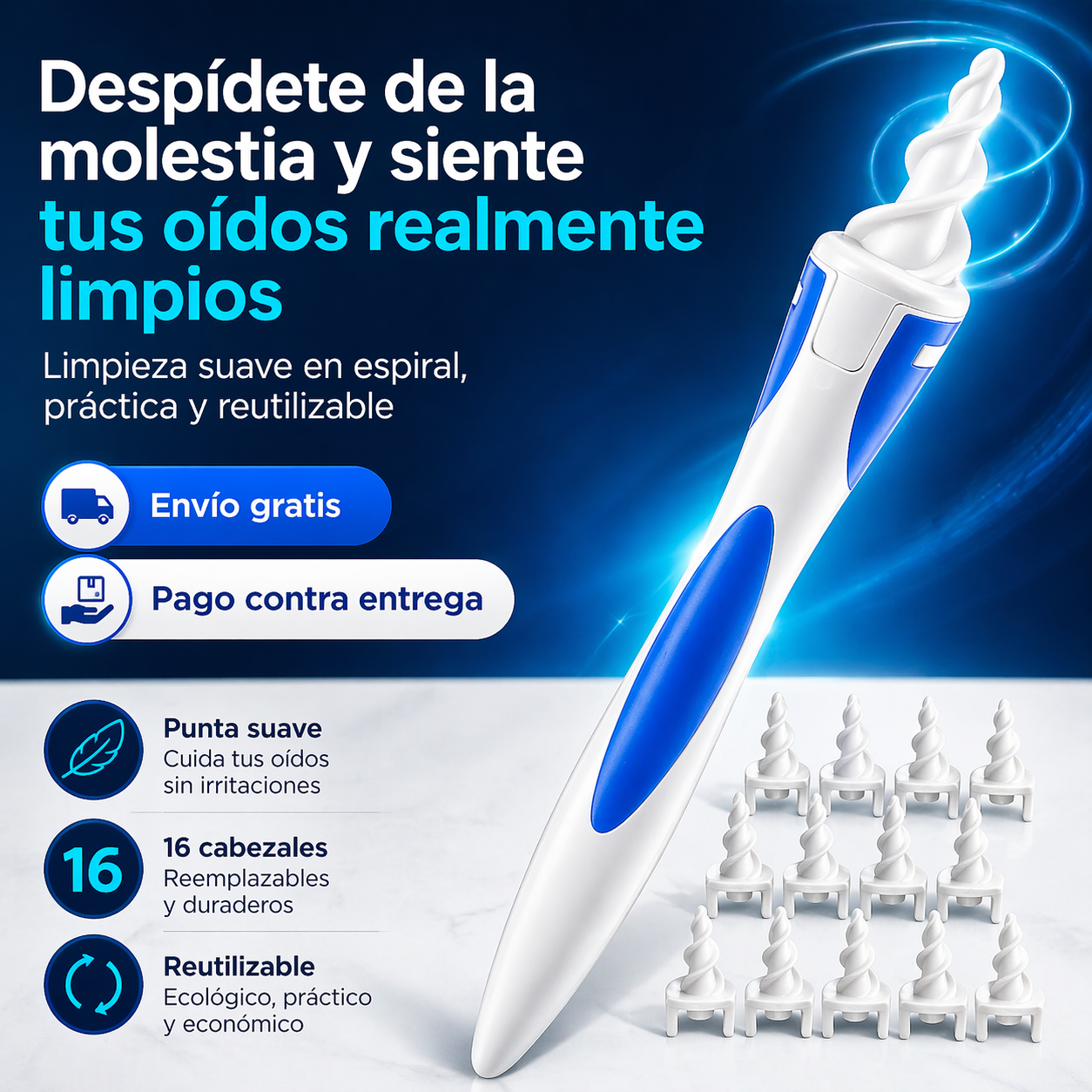 Spiraclean® - Kit Limpiador De Oidos Espiral