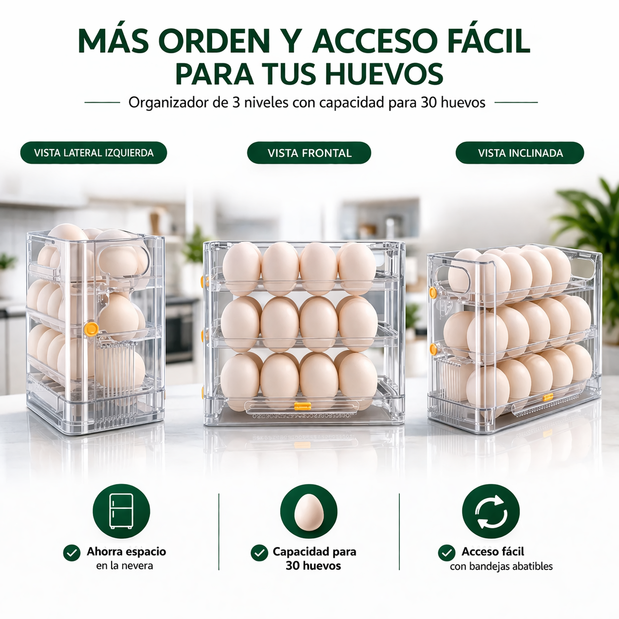 Caja Almacenamiento Organizadora Huevos