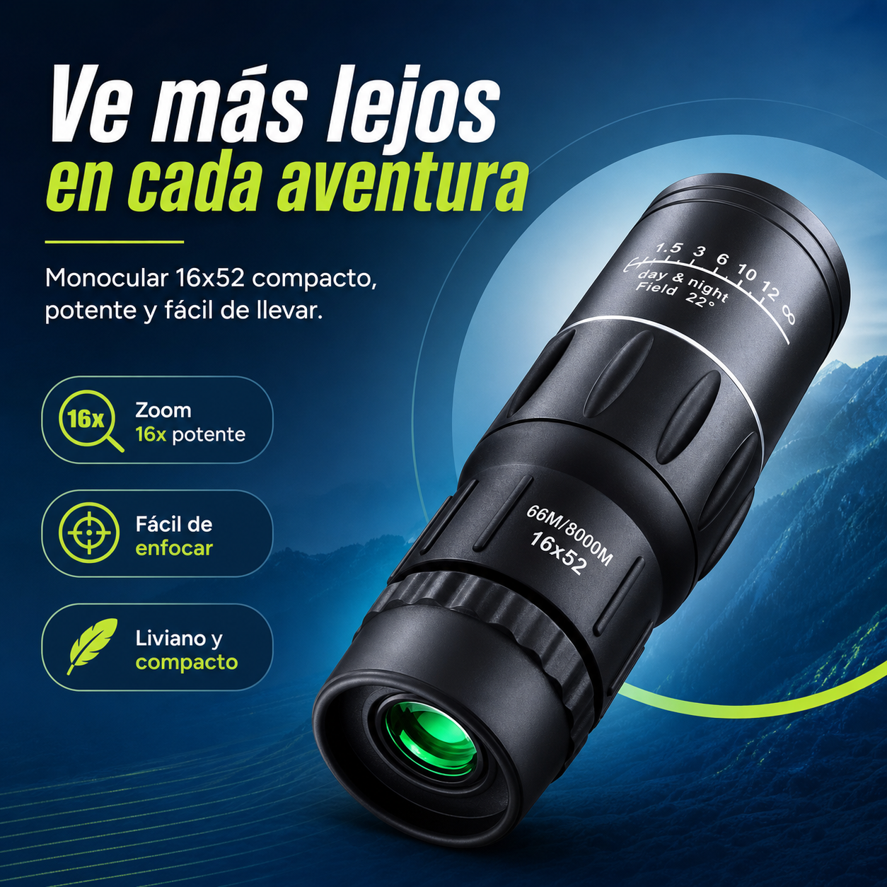 Monocular VistaPro Zoom® - Acerca paisajes y detalles lejanos en segundos