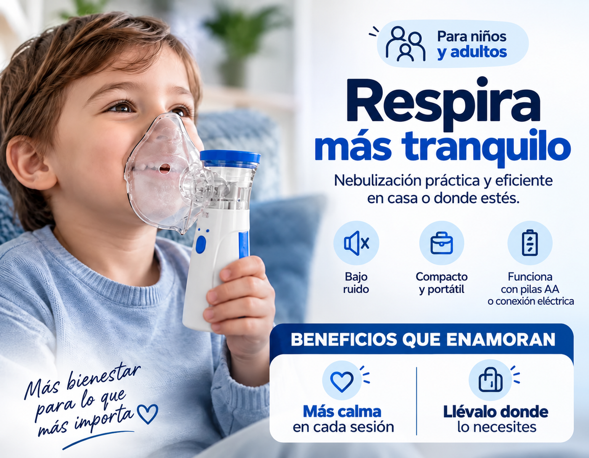 AeroMist Nebulizador Portátil - Lleva la salud de tu familia a otro nivel