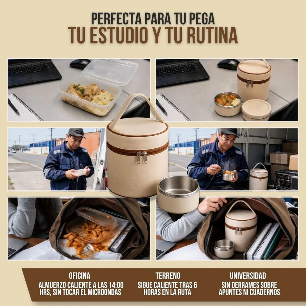 LONCHERA TÉRMICA + 3 ENVASES | LUNCHY™