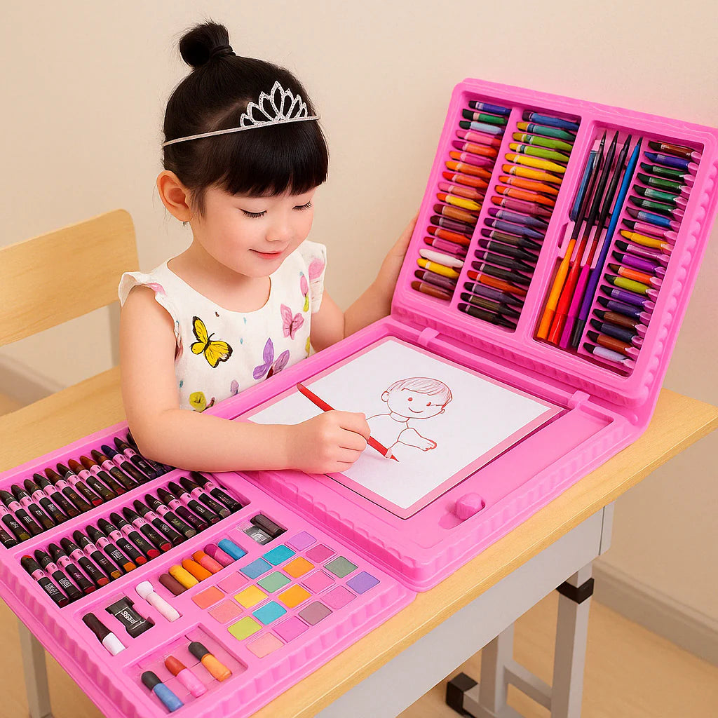 Kit Maletin De Arte Escolar 208 Piezas