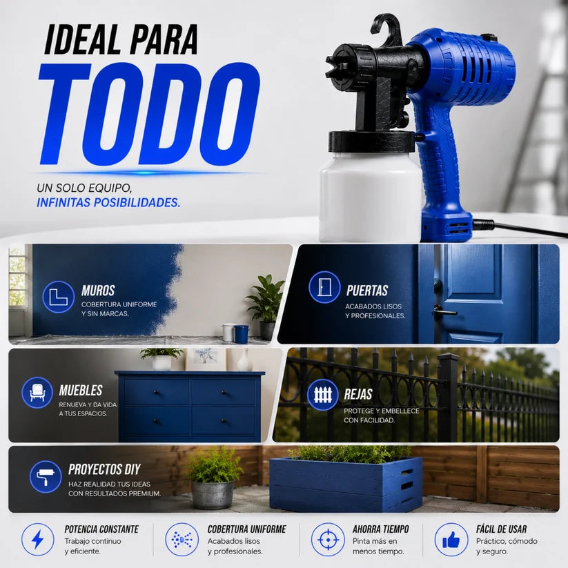 Máquina para Pintar Eléctrica Pulverizador Portátil de Alta Presión