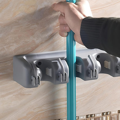 Organizador de escobas y trapeadores | Soporte de pared para casa, jardín y garaje