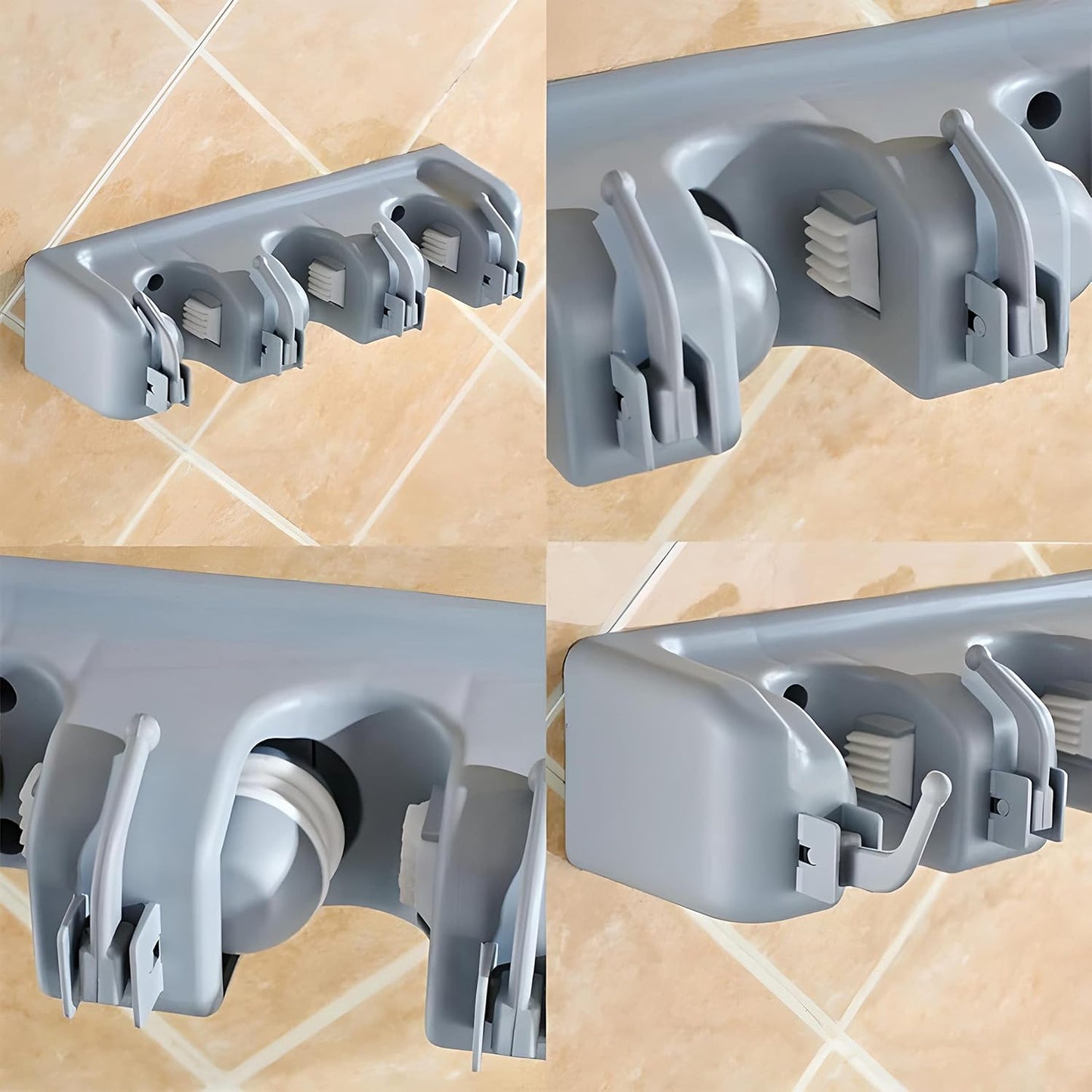 Organizador de escobas y trapeadores | Soporte de pared para casa, jardín y garaje