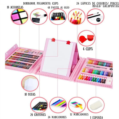 Kit Maletin De Arte Escolar 208 Piezas