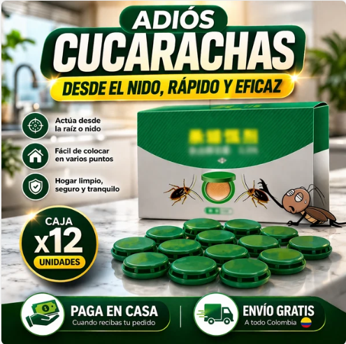 KIT CEBO X12 - EXTERMINA CUCARACHAS. DURA MAS DE 1 AÑO