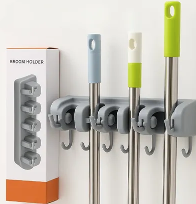 Soporte Multiusos Para Escobas Y Traperos