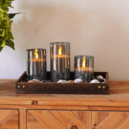 Velas LED USB con Control - 3 Unidades