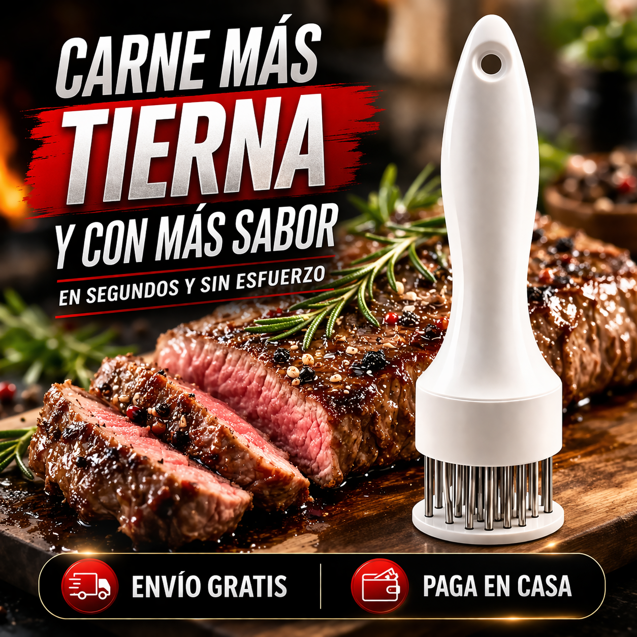 Carni Chef® - Martillo Ablandador De Carne
