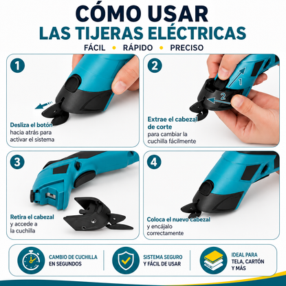 CutEase® - Tijera Electrica Inalambrica Recargable