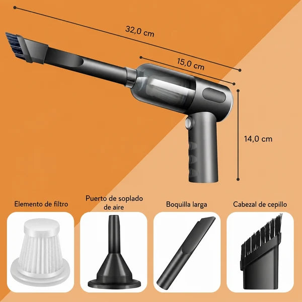 Aspiradora de Mano 3 en 1 Recargable y Portátil