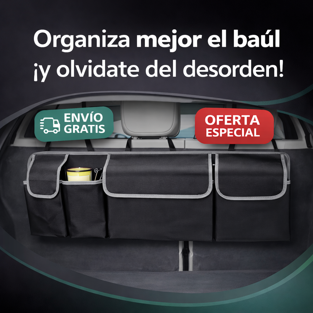 TidyRide® - Organizador de Baúl para Auto Tipo T
