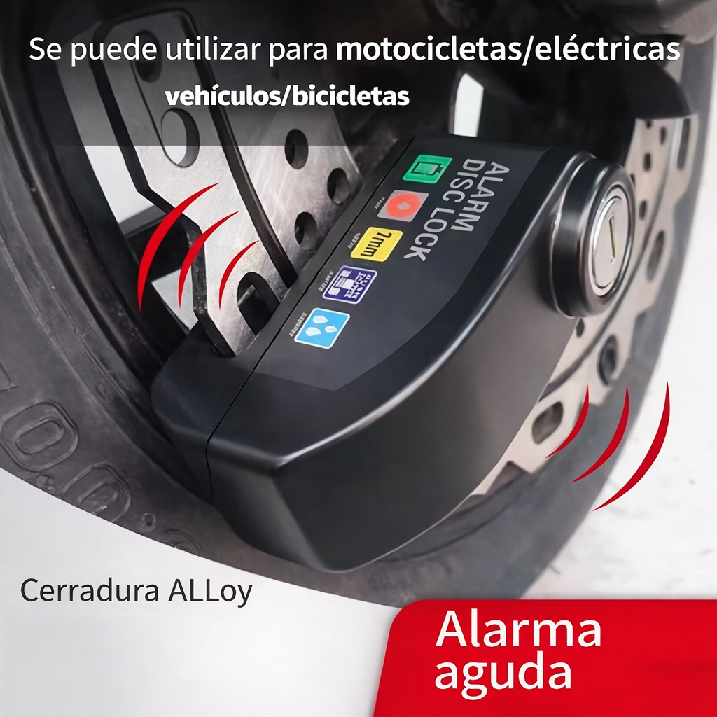 Disc Lock® - Candado Freno De Disco Con Alarma