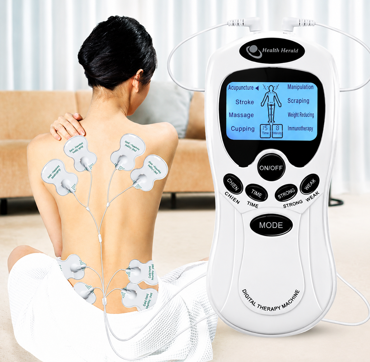 Electro Estimulador para Aliviar el Dolor con 8 modos para Todo el Cuerpo UltraHealthy®