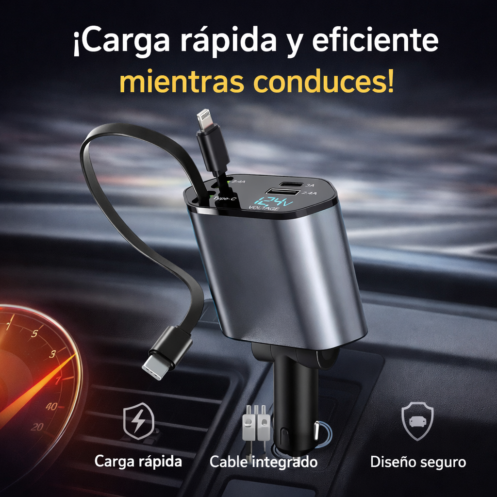 PowerRide™ - Carga varios celulares en tu carro 🔋