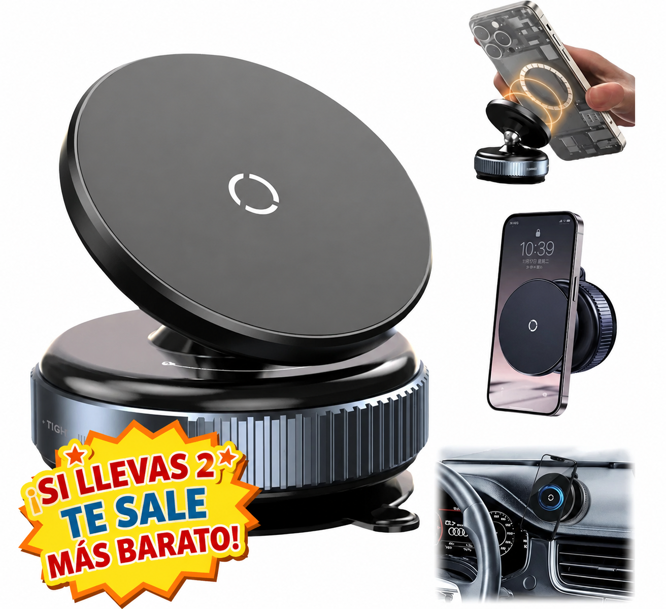 Soporte Magnético de celular para cualquier superficie plana