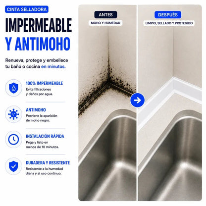 Cinta Adhesiva Reparación Lavaloza Baño