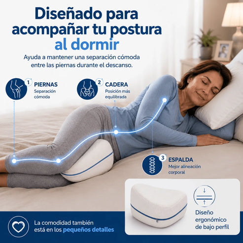 ErgoFlex Almohada Ortopédica — Duerme Sin Dolor de Cadera, Lumbar y Ciática