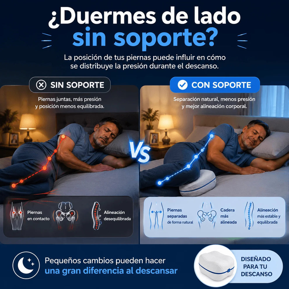 ErgoFlex Almohada Ortopédica — Duerme Sin Dolor de Cadera, Lumbar y Ciática