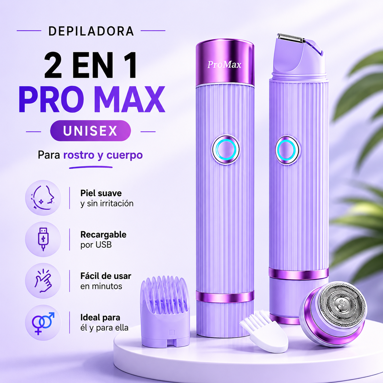 Depiladora 2 en 1