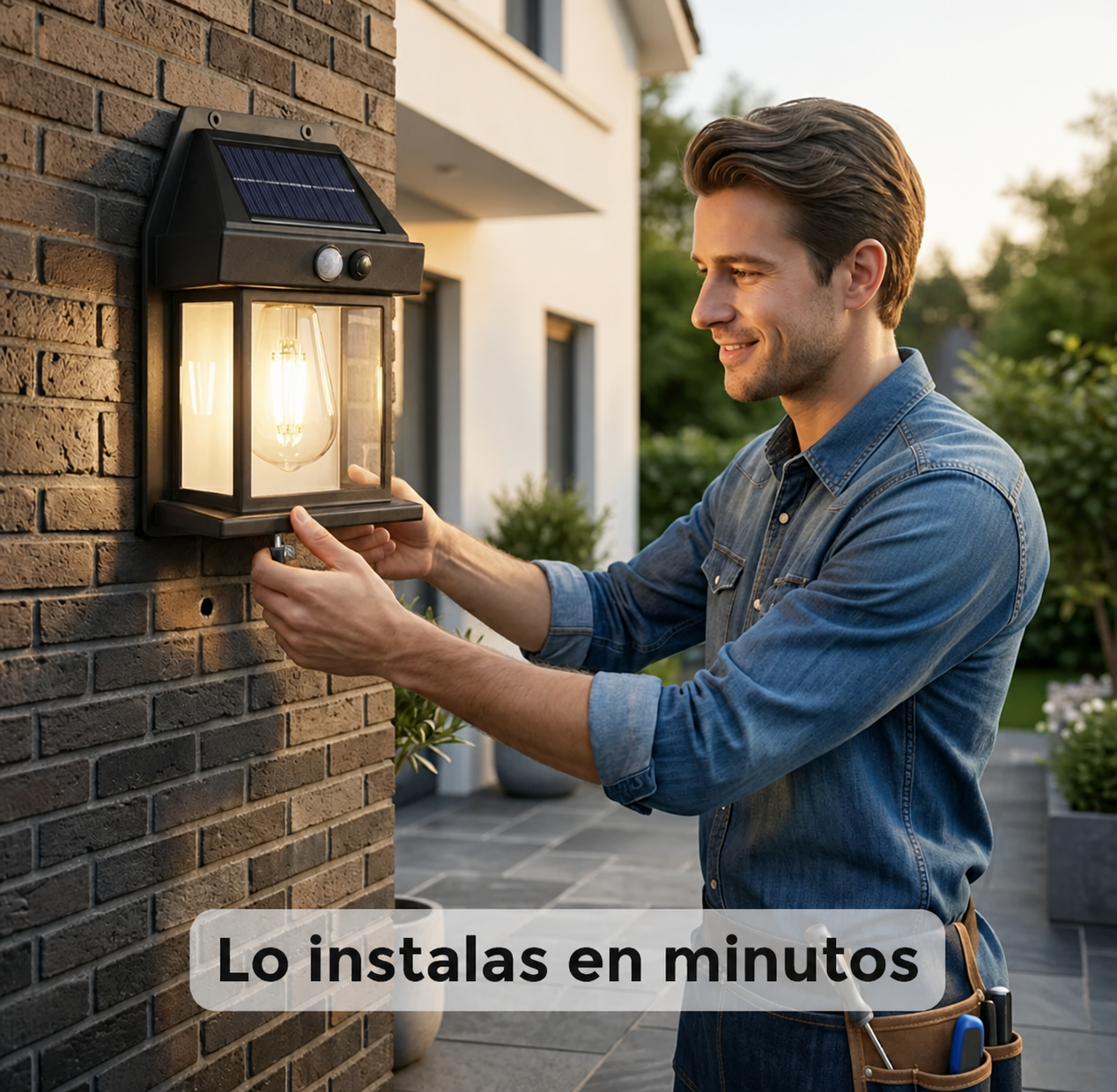 SolarLink™ 💡- Lampara Solar Pared